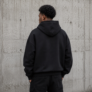 OEM ODM Custom Oversized Casual High Street Digital Printed Hoodies Men's 100% Cotton Long-sleeved Eco-Friendly Distress 360g - Product Image 3
