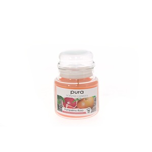 Bougie en pot de verre D.10xH.14CM Pamplemousse Rose - Product Image 1