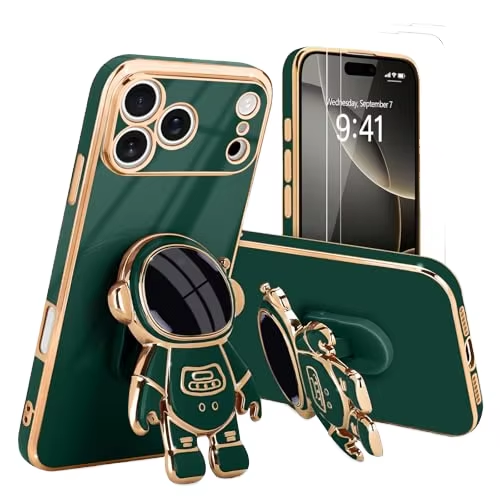 Astronaut Hidden Stand Spaceman Waterproof Shockproof Cell Phone Case for iPhone 17/16/15/14/13 Pro Max Free Sample