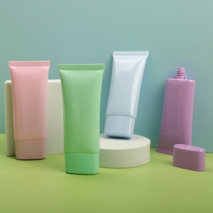 Tube plat en plastique vide personnalisé avec impression couleur du logo pour crème pour le visage, lotion pour la peau, cosmétiques, tubes souples à presser pour l'emballage - Product Image 3