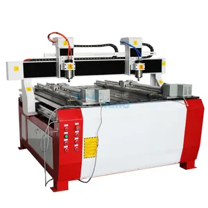 Double-Head Independent 3D Engraving Machine 1212 1325 Wood CNC Relief Engraving CNC Router 4 Axis Hollow Cutting Machine