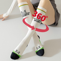 Personnalisé Élastique Confortable Genou Haut Équitation Courir Bas Femmes Genou Bas Yoga Chaussettes De Compression