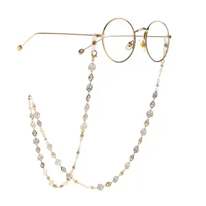 New Pearl Hollow Rose Flower Sunny Cords Jewelry accessori per occhiali occhiali occhiali da sole di sicurezza supporto per occhiali supporto per catena da collo
