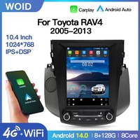 Radio para Auto con Android 14, Navegación, Reproductor Multimedia, Carplay para Toyota RAV4 Rav 4 2005-2012, Pantalla Estilo Tesla, GPS, 4G, DSP, RDS