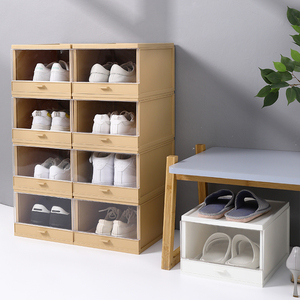 Bán Buôn Trong Suốt Dày Nhựa Shoebox Ngăn Kéo Phong Cách Giày Hộp Gia Đình Giày Organizer - Product Image 5