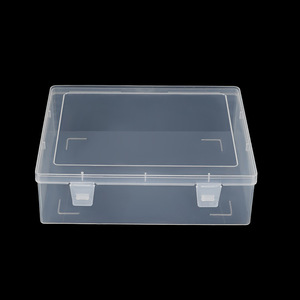 Transparent Plastic Storage Box 20.5x14x5cm With Lid For Jewelry Organizers - Product Image 1