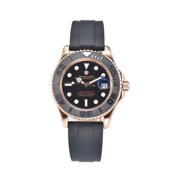 PASAUER Custom Brand Logo Wholesale Men's Automatic Mechanical Watch Business-style Waterproof Luminous Sapphire Glass Rubber