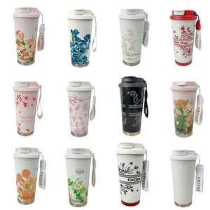 2025 Lily Valley Tasse Thermique En Acier Inoxydable Double-Boire Pratique Élégant Tasse À Café Grand 550ml Épaissie Sous Vide - Product Image 1