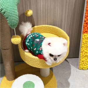 <span class=keywords><strong>Pull</strong></span> en tricot pour <span class=keywords><strong>chien</strong></span> Green Shark Xmas, avec poignets côtelés extensibles, motif requin et chapeau de Père Noël, <span class=keywords><strong>pull</strong></span> de Noël original, tenue chaude pour chiot, idéal pour les photos - Product Image 5