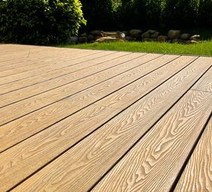 Hot Sale Outdoor Patio <b>Decking</b> Dark Wood Plastic Composite Flooring 3D Woodgrain WPC <b>Decking</b> Board - Product Image 2