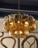 Luminaire suspendu en verre de Murano moderne, style Art Déco, éclairage de luxe pour hall d'hôtel, café et salle à manger
