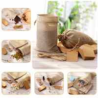 Emballage de sacs de jute en toile de jute personnalisés bagues de collier sacs à cordon en jute pochettes d'emballage pour bijoux