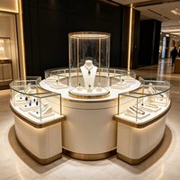 Vitrine murale pour bijoux avec verre et éclairage LED