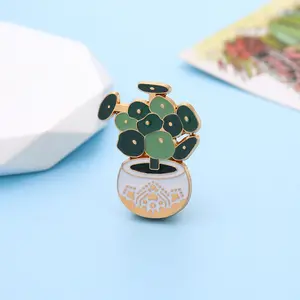 Hot Design Brooch Exquisite Cactus Uv Printing Custom Shape Hard Enamel Pin