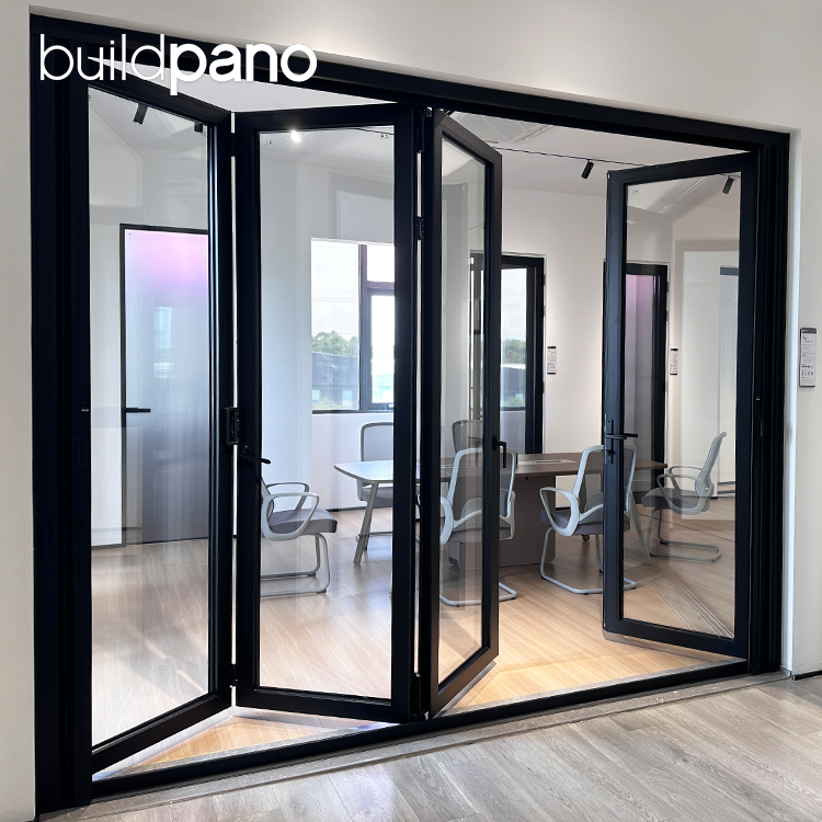 Modern Exterior Aluminum BiFold Doors Thermal Break Frame Double Glazed ...