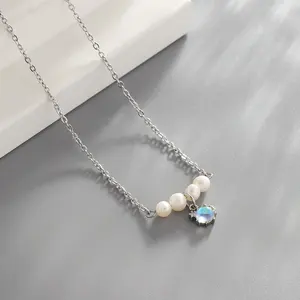 Ocean Series Jewelry Natural Pearl Necklace Crab Sea Horse Turtle Jellyfish Whale Charms Pendant Necklace Jewelry