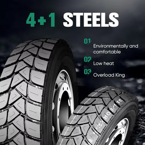ยางรถบรรทุกเหล็กทั้งหมดของจีน ขนาด 215/75R17.5 235/75R17.5 ยางสำหรับตำแหน่งพวงมาลัยและตำแหน่งขับเคลื่อน ยางรถบรรทุกแบบไม่มียางใน ขนาด 215/75R17.5 23 - Product Image 1