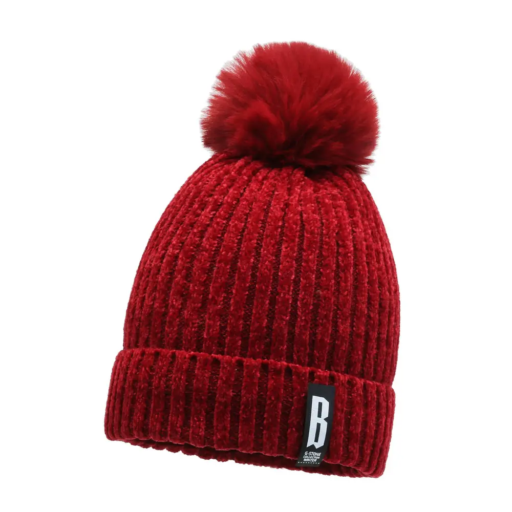 Gorro forrado de satén de diseñador personalizado para mujer, gorrito de punto cálido, gorros de invierno baratos, venta al por mayor