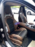 Accessoires de voiture 2025 Meilleure vente Siège de course en aluminium GT AMG W190 Siège de course jaune Siège de course en cuir et fibre de carbone