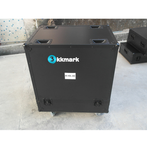Flight case professionnel <span class=keywords><strong>tout</strong></span> noir à double <span class=keywords><strong>haut</strong></span>-<span class=keywords><strong>parleur</strong></span> pour 2 <span class=keywords><strong>RCF</strong></span> HDL 20-A, coffre de transport pour équipement audio de scène - Product Image 3