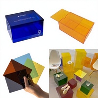 Boîte de rangement et de présentation pour cadeaux WALGLAS en plexiglas acrylique avec couvercle supérieur et inférieur semi-transparent Modèle 112 Fabriqué en Chine