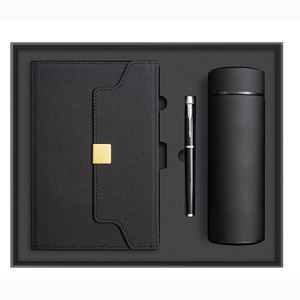 Ensemble de carnet de notes A5 de luxe personnalisé, couverture rigide en PU, journal d'affaires avec stylo, tasse thermos et boîte cadeau, promotion de la remise des diplômes, plusieurs couleurs - Product Image 5