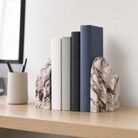 Serre-livres décoratifs modernes en marbre en forme d'escalier nuageux, artisanat, pour salon, bureau, étagère, décoration intérieure, vente en gros