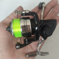 Moulinet de pêche filature en métal 3 couleurs MN100 # avec ligne de 50m 2 # moulinet de pêche interchangeable à gauche et à droite