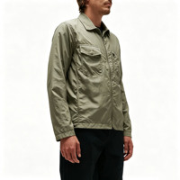 Veste coupe-vent décontractée pour homme, légère, à fermeture éclair, col pointu, double poche, imprimé au dos