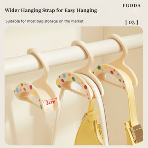 Usine brevetée foulard en soie arc de cravate suspendu sac en plastique sans couture étagère pour garde-robe stockage vague Point sac crochet pour balcon - Product Image 5