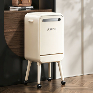 Ascor High Leg Trash Can Large Capacity Indoor Rectangular Kitchen Bathroom Living Room Waste Bin - Product Image 1