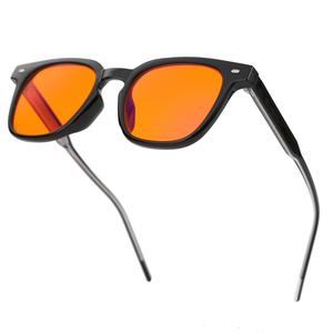Gafas con Lentes CR39 con Tinte Ámbar Naranja para Aliviar la Migraña y Mejorar el Sueño, Protección de Pantalla, Anti-Fatiga Ocular, Bloqueo de Luz Azul - Product Image 2