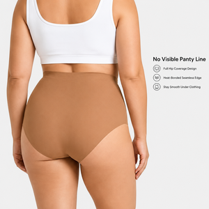 Mutandine da donna in seta ghiaccio <span class=keywords><strong>senza</strong></span> cuciture, a vita alta, confortevoli e traspiranti, con MOQ basso, fornitura diretta dalla fabbrica - Product Image 3