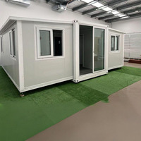 Maison conteneur préfabriquée en panneaux sandwich d'acier, 3 chambres avec cuisine, salon et salle de bain, moderne et écologique, en promotion