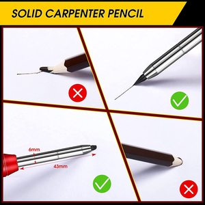 Crayon de charpentier pour la Construction, crayons mécaniques, <span class=keywords><strong>marqueur</strong></span> de bois/meilleurs outils de marquage pour charpentier, graveur de dessin - Product Image 3
