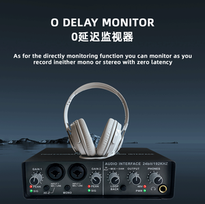 GAX-MD23 Audio-<span class=keywords><strong>Interface</strong></span> <span class=keywords><strong>Computer</strong></span> Opname Geluidskaart Home Studio Audio-<span class=keywords><strong>Interface</strong></span> Kan Aansluiten 48V Condensor Microfoon Gitaar - Product Image 6