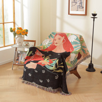 Plaid décoratif portable en tricot personnalisé avec logo, vente en gros, faible MOQ, échantillon rapide, directement de l'usine OEM/ODM pour hôtels