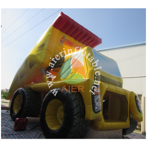 Castillo Inflable con Tobogán para Niños, Diseño <span class=keywords><strong>de</strong></span> Zona <span class=keywords><strong>de</strong></span> Construcción, con Montacargas y Minicargadora - Product Image 1