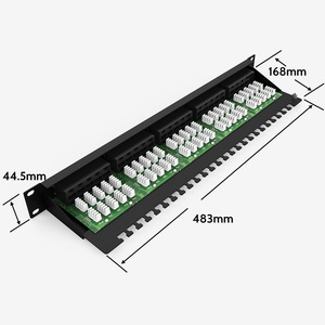 Panneau de brassage téléphonique 50 ports, montable en rack 19 pouces avec bras de gestion de plateau arrière, Cat 3 pour câblage structurel et télécommunications - Product Image 3