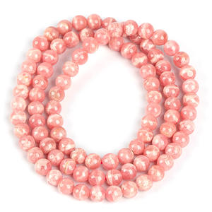 Pulseras de Piedra Roja Natural con Manchas, Venta al por Mayor, Alta Calidad, Tres Anillos, Pulseras de Rodocrosita Argentina para Regalos - Product Image 2