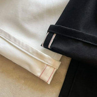 Jean large en denim selvedge blanc pour homme, 14 oz, coupe ample, style vintage streetwear, fabricant OEM
