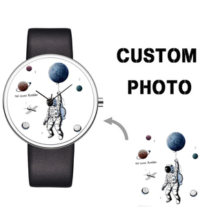 Montre-bracelet personnalisé à impression UV pour hommes et femmes, personnalisation graphique, Sublimation, blanc, unisexe, Photo - Product Image 1