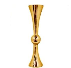 2024 vente chaude produit moderne piédestal grand or Rose <span class=keywords><strong>trompette</strong></span> Vases fleur métal pour mariage centres <span class=keywords><strong>de</strong></span> table décoration * - Product Image 2