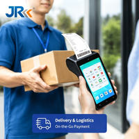 Terminal POS Inteligente JR SP580 con Android 14, Lector de Tarjetas IC Sin Contacto, PDA de Mano para Pagos en Comercios Minoristas