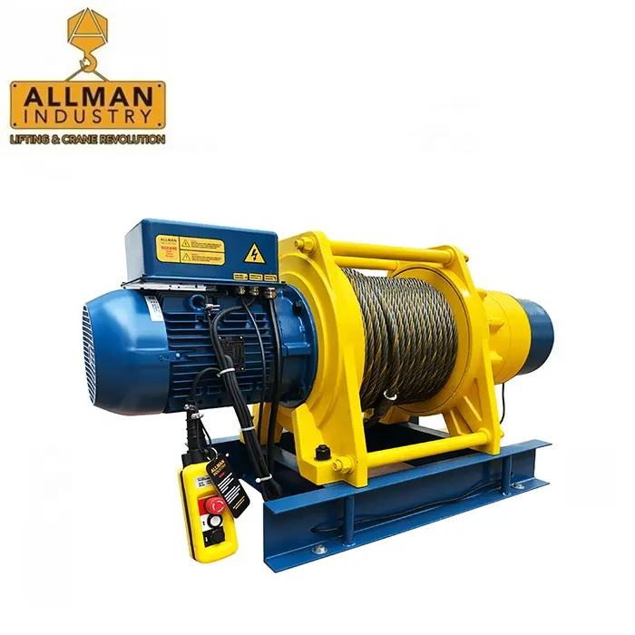 Allman Weg Motor 240V 380V elektrikli vinç vinç çekme ve kaldırma için sessiz halat vinç makinesi 1 ton