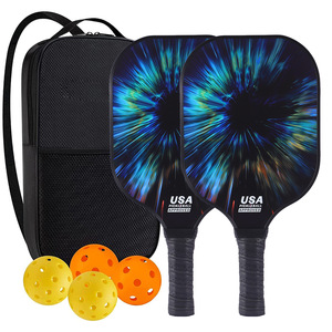 Juego de palas de pickleball de fibra de carbono aprobado por la USAPA con pelotas y bolsa de transporte - Product Image 5