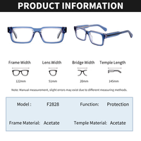Montures optiques en acétate en gros, style vintage, anti-lumière bleue, grande monture, charnière à ressort, étui à lunettes en fil métallique, personnalisables pour homme et femme