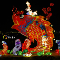 Lanterne traditionnelle de festival de poisson de soie de nouvel an chinois lanterne de célébration de prix usine
