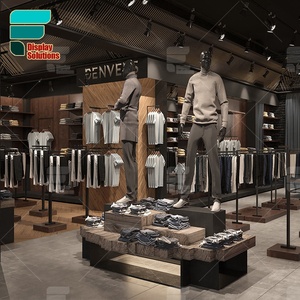 Muebles de Madera para Tienda de Ropa Masculina con Estilo Moderno, Mobiliario para Tienda Minorista, Interior de Tienda de Ropa para Salón de Belleza - Product Image 3