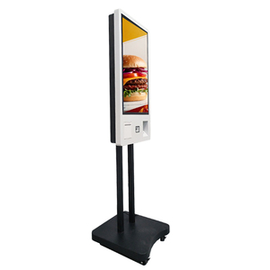 32-inch đen Android tự phục vụ kiosk với máy in nhiệt cho thức ăn nhanh, siêu thị, giặt đặt hàng & <span class=keywords><strong>POS</strong></span> giải pháp - Product Image 2
